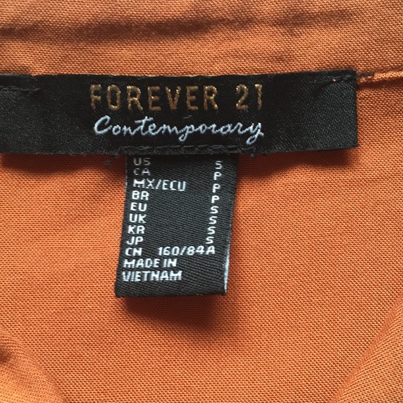 Forever 21 Brown Squash Tunic NWOT Sz S - Picture 14 of 14